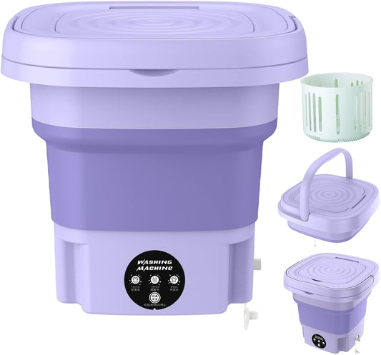 Lavadora portátil, mini lavadora de alta capacidad de 8L con 3 modos de limpieza profunda, lavado semiautomático