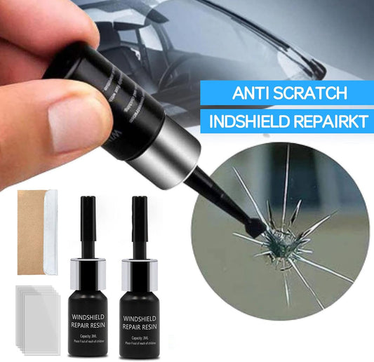 Biglumin 2 Pieces Car Windshield Repair Kit, Scratch Repair Glass